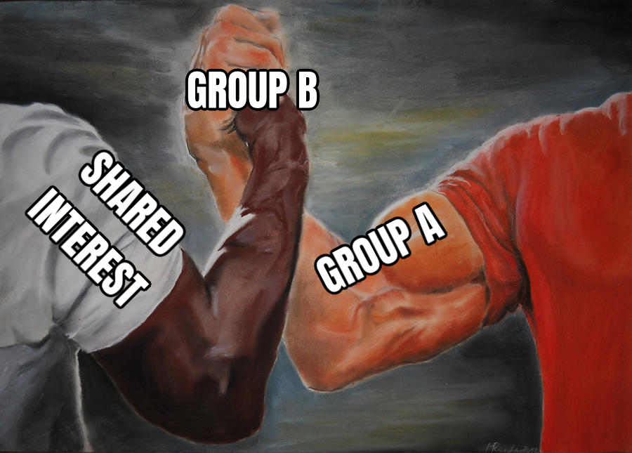 Arm wrestling meme template preview