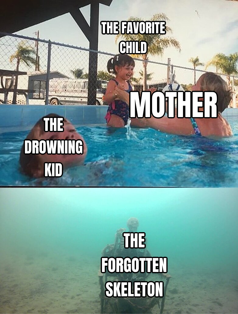 Drowning Kid and Skeleton preview