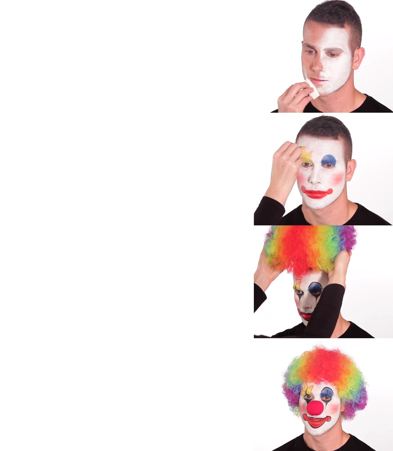 Clown Applying Makeup