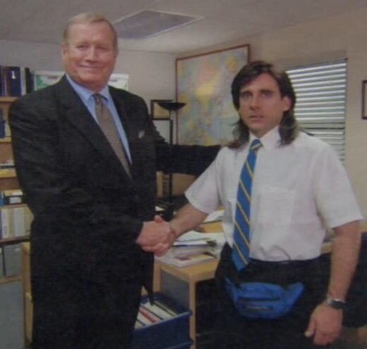 Young Michael Scott Shaking Hands