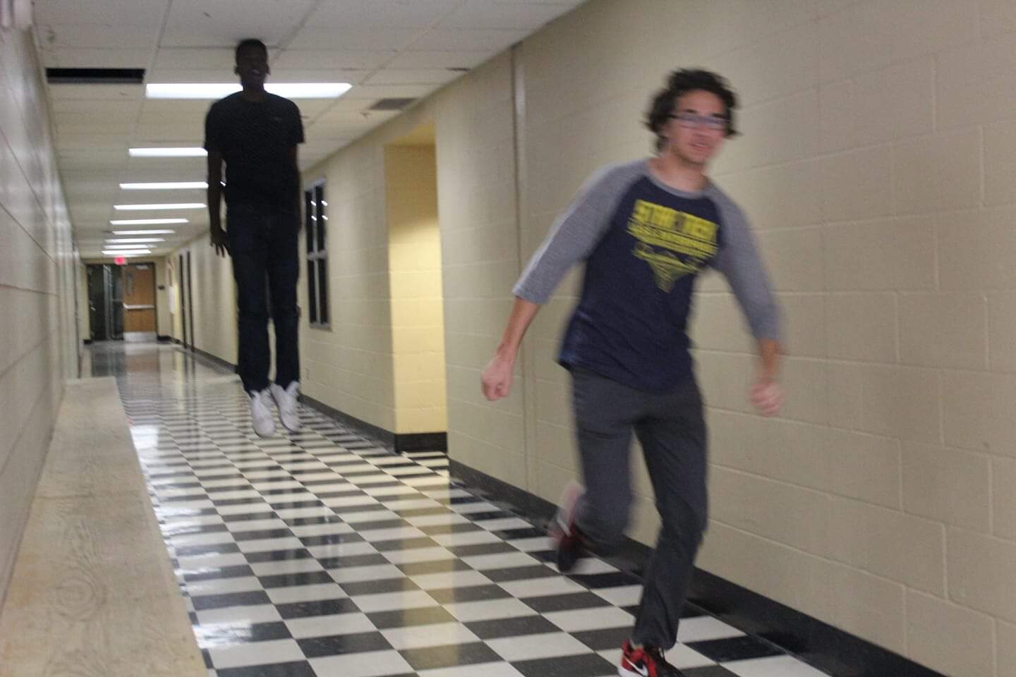Floating Boy Chasing Running Boy