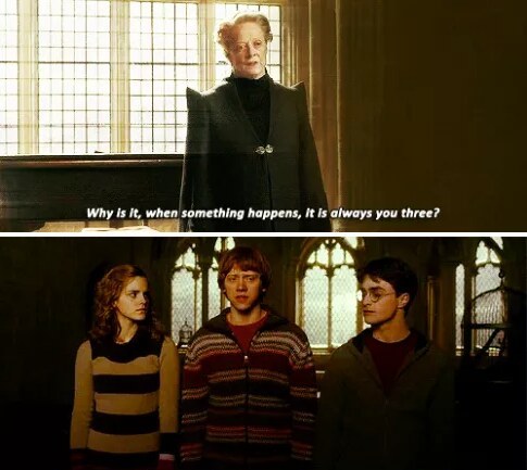 Why is it always you three?