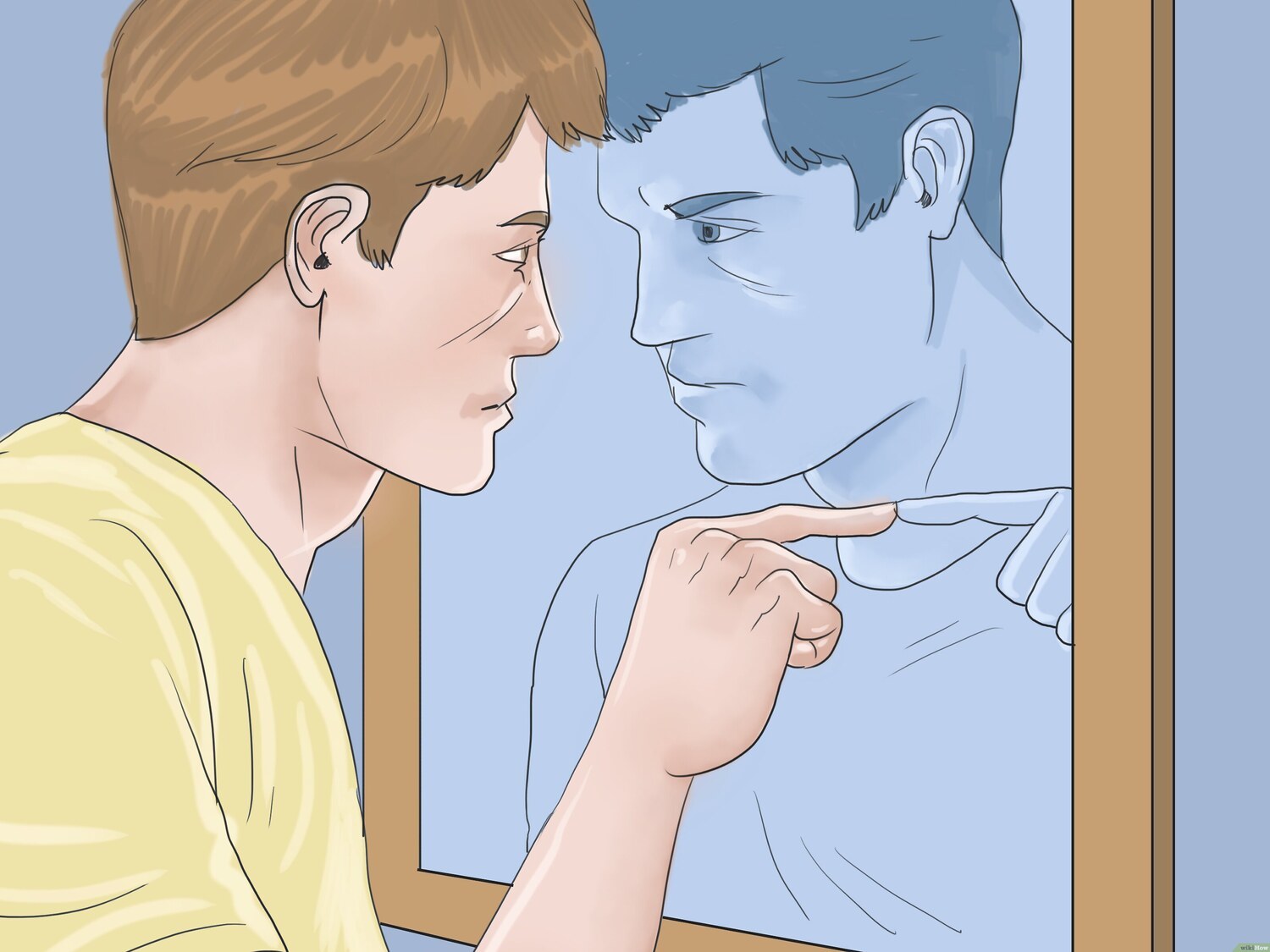 Pointing mirror guy