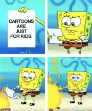 Spongebob Burning Paper