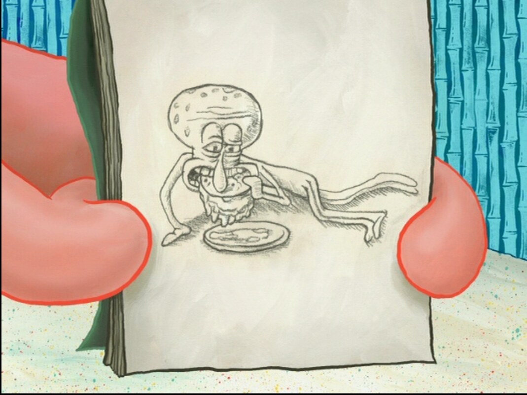Squidward Drawing