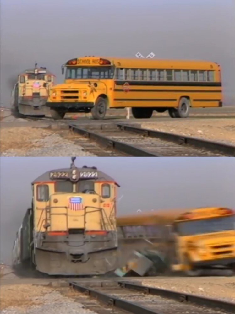 Train Hits Bus