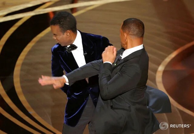 Will Smith slapping Chris Rock