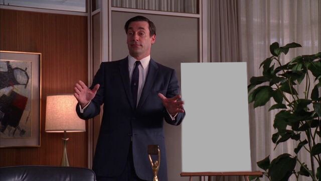 Don Draper Easel Presentation
